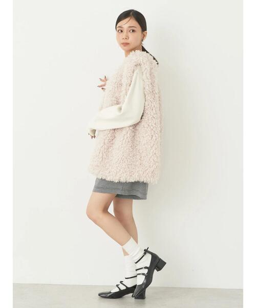 earth music&ecology（アースミュージックアンドエコロジー）の「ファーベスト（ベスト・レディース・ライトグレー/ライトベージュ・FREE）」の12枚目の写真