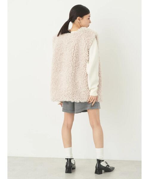 earth music&ecology（アースミュージックアンドエコロジー）の「ファーベスト（ベスト・レディース・ライトグレー/ライトベージュ・FREE）」の13枚目の写真