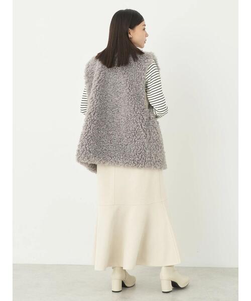 earth music&ecology（アースミュージックアンドエコロジー）の「ファーベスト（ベスト・レディース・ライトグレー/ライトベージュ・FREE）」の17枚目の写真