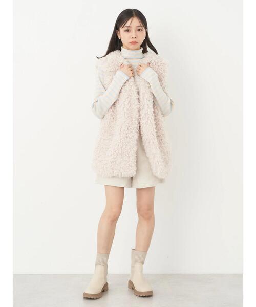 earth music&ecology（アースミュージックアンドエコロジー）の「ファーベスト（ベスト・レディース・ライトグレー/ライトベージュ・FREE）」の18枚目の写真