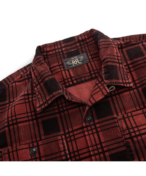 RRL（ダブル アール エル）の「プラッドプリント コーデュロイ キャンプ シャツ（シャツ/ブラウス・メンズ・レッド・L/XS/XL/S/M）」の10枚目の写真
