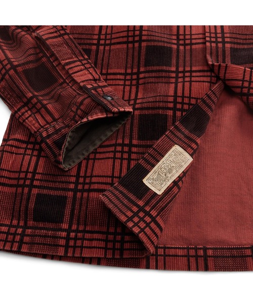 RRL（ダブル アール エル）の「プラッドプリント コーデュロイ キャンプ シャツ（シャツ/ブラウス・メンズ・レッド・L/XS/XL/S/M）」の11枚目の写真