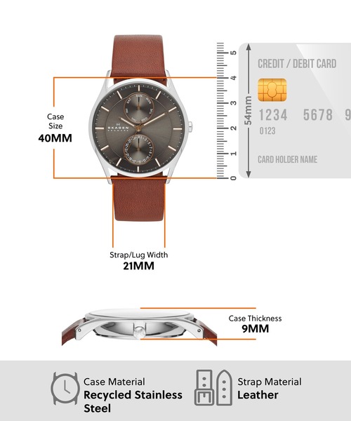 SKAGEN(スカーゲン)の「スカーゲン 腕時計 メンズ アナログ レザー SKW6086(アナログ腕時計・メンズ・ブラウン・FREE)」の7枚目の写真