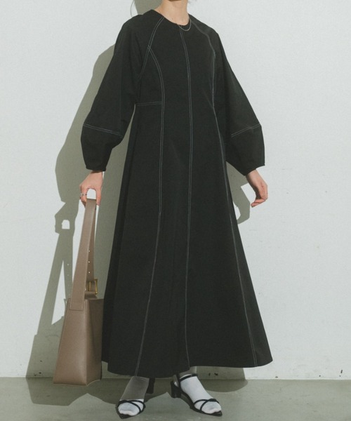 René ダブルジッパー ステッチワンピース René ダブルジッパー ステッチワンピース