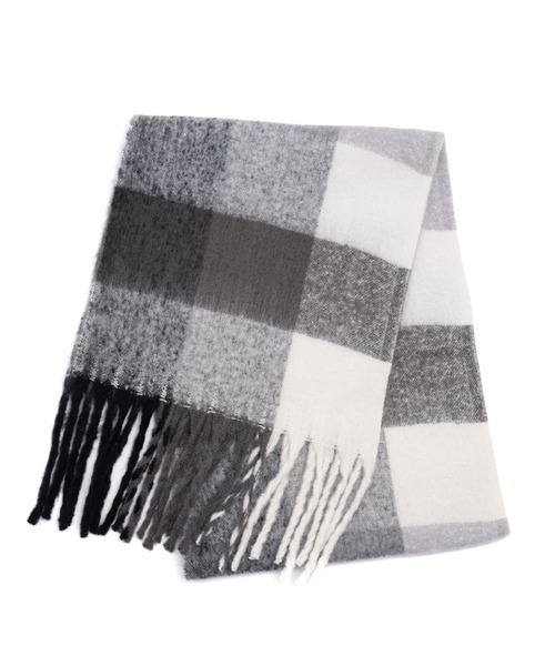 Settimissimo（セッティミッシモ）の「大判バルキーストール マフラー（ストール/ショール・レディース・ブラウン/ベージュ/ホワイト×ブラック・FREE）」の17枚目の写真