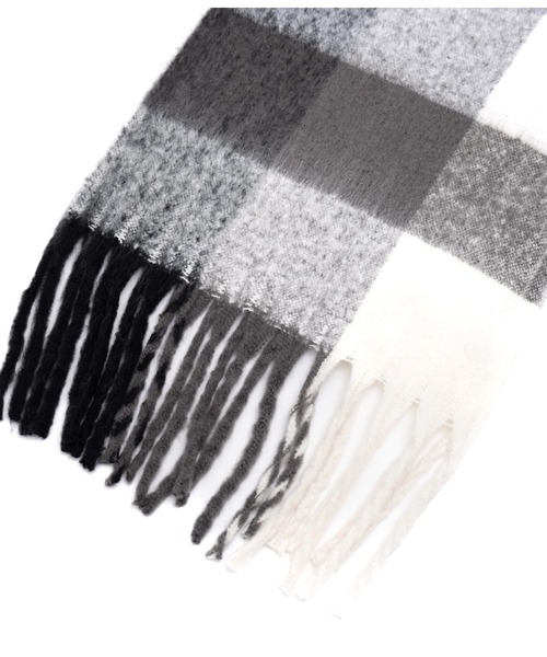 Settimissimo（セッティミッシモ）の「大判バルキーストール マフラー（ストール/ショール・レディース・ブラウン/ベージュ/ホワイト×ブラック・FREE）」の20枚目の写真