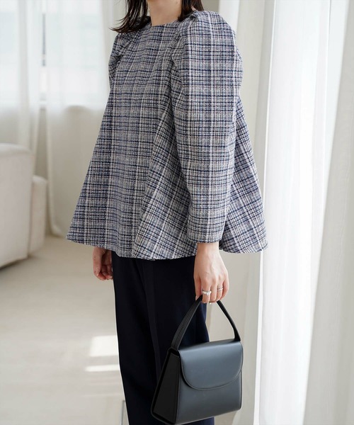 セール】ツイード フレア トップス HUIT（シャツ/ブラウス）｜HUIT