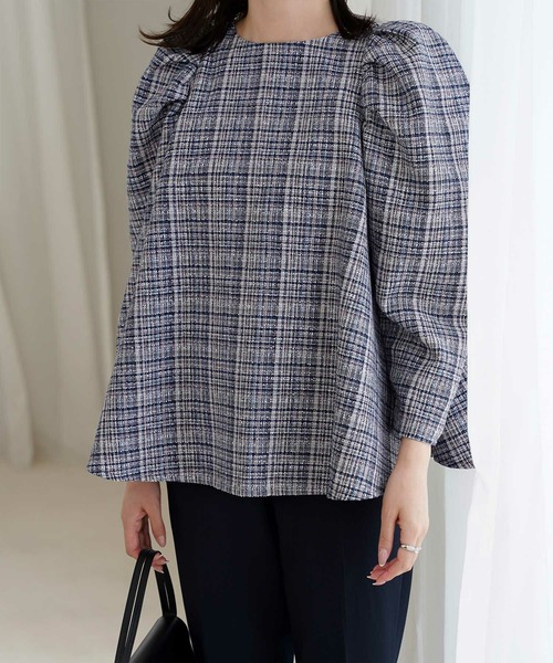 セール】ツイード フレア トップス HUIT（シャツ/ブラウス）｜HUIT