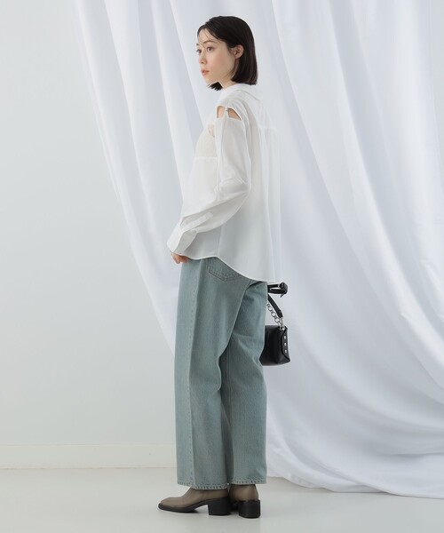 Ray BEAMS（レイビームス）の「Ray BEAMS / ヨーク レース シャツ（シャツ/ブラウス・レディース・ホワイト/ライトグレー・ONE SIZE）」の15枚目の写真