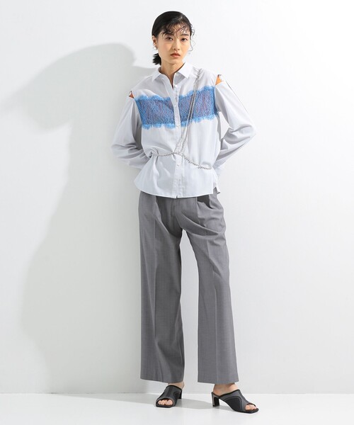 Ray BEAMS（レイビームス）の「Ray BEAMS / ヨーク レース シャツ（シャツ/ブラウス・レディース・ホワイト/ライトグレー・ONE SIZE）」の19枚目の写真