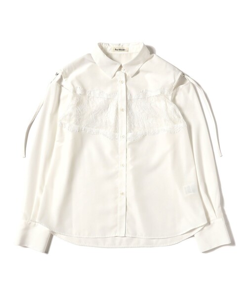 Ray BEAMS（レイビームス）の「Ray BEAMS / ヨーク レース シャツ（シャツ/ブラウス・レディース・ホワイト/ライトグレー・ONE SIZE）」の5枚目の写真