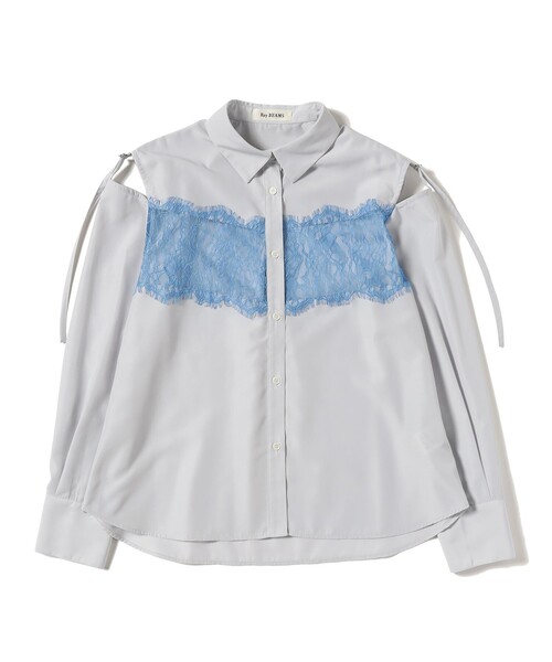 Ray BEAMS（レイビームス）の「Ray BEAMS / ヨーク レース シャツ（シャツ/ブラウス・レディース・ホワイト/ライトグレー・ONE SIZE）」の8枚目の写真
