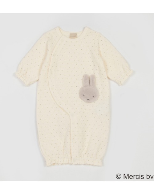 petit main(プティマイン)の「【miffy/抗菌】モチーフ2WAY オール(ロンパース・キッズ・アイボリー/グレー/ライトピンク・50-70cm)」の2枚目の写真