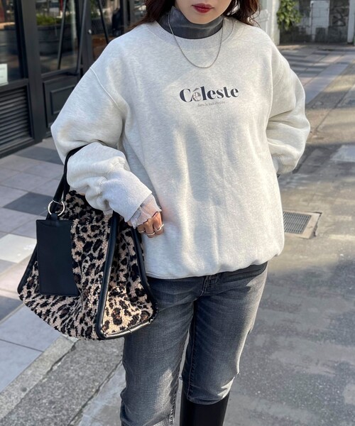 fredy emue（フレディエミュ）の「パールロゴ起毛スウェット（スウェット・レディース・アイボリー/グレー/ダークネイビー・38）」の10枚目の写真