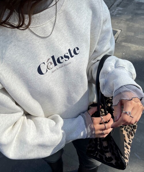 fredy emue（フレディエミュ）の「パールロゴ起毛スウェット（スウェット・レディース・アイボリー/グレー/ダークネイビー・38）」の5枚目の写真