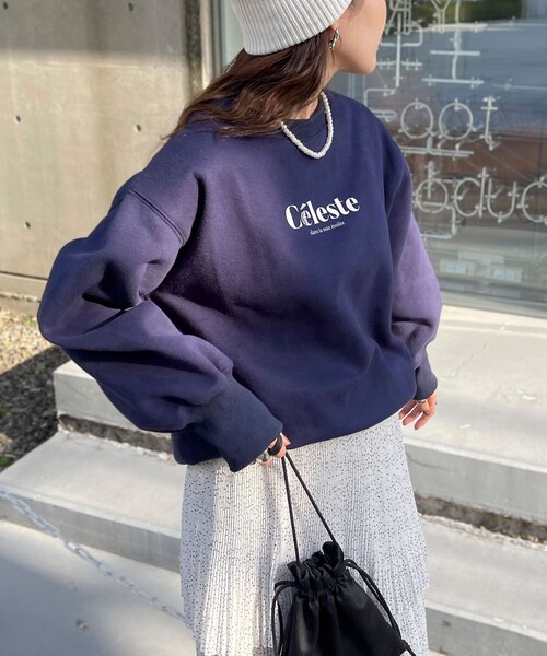 fredy emue（フレディエミュ）の「パールロゴ起毛スウェット（スウェット・レディース・アイボリー/グレー/ダークネイビー・38）」の6枚目の写真