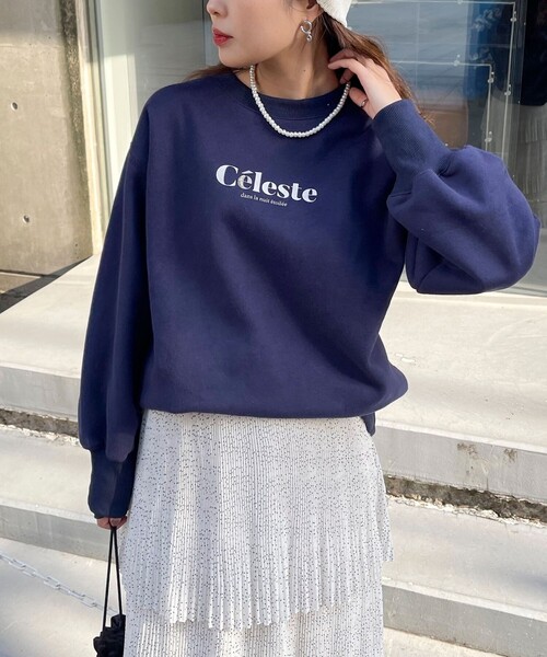 fredy emue（フレディエミュ）の「パールロゴ起毛スウェット（スウェット・レディース・アイボリー/グレー/ダークネイビー・38）」の22枚目の写真