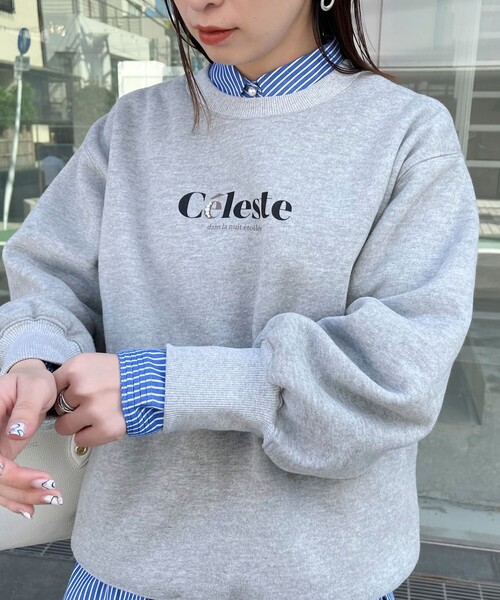 fredy emue（フレディエミュ）の「パールロゴ起毛スウェット（スウェット・レディース・アイボリー/グレー/ダークネイビー・38）」の13枚目の写真