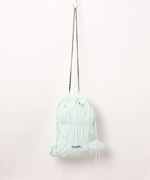 OUTDOOR PRODUCTS(アウトドアプロダクツ)の「OUTDOOR PRODUCTS/アウトドアプロダクツ ギャザー巾着バッグ(トートバッグ・レディース・ブラック/アイボリー/ミント・ONE SIZE)」の3枚目の写真
