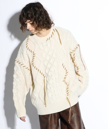 HARE | ハンドステッチケーブルニット(HARE)(ニット/セーター)