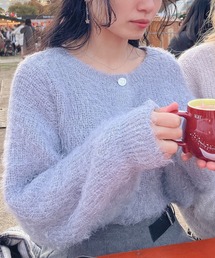 AS KNOW AS plus | ☆前後着用可能 2WAY アソート MIXカラーニット フェザー ショートカーディガン(カーディガン/ボレロ)