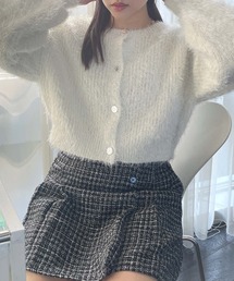 AS KNOW AS plus | ☆前後着用可能 2WAY アソート ラメ フェザー ショートカーディガン(カーディガン/ボレロ)