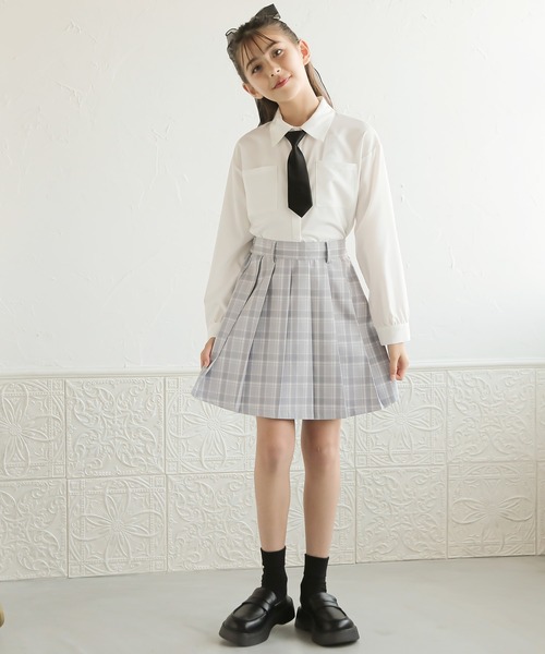チェックプリーツスカート(130cm～160cm)（スカート）｜Amourire girl