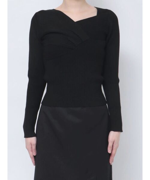 RESEXXY（リゼクシー）の「アシンメトリーリブニット（ニット/セーター・レディース・イエロー/ホワイト/ブラック・FREE）」の16枚目の写真