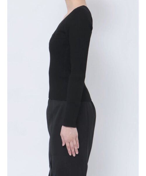 RESEXXY（リゼクシー）の「アシンメトリーリブニット（ニット/セーター・レディース・イエロー/ホワイト/ブラック・FREE）」の17枚目の写真