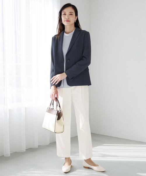 Elura（エルーラ）の「＜セレモニーにもお仕事にも使える！＞映えラクテーパードパンツ（その他パンツ・レディース・ネイビー/ブラック/グレイッシュベージュ/ホワイト・LARGE/MEDIUM/SMALL/X-LARGE）」の5枚目の写真