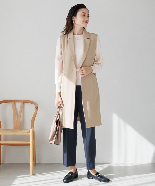 Elura（エルーラ）の「＜セレモニーにもお仕事にも使える！＞映えラクテーパードパンツ（その他パンツ・レディース・ネイビー/ブラック/グレイッシュベージュ/ホワイト・LARGE/MEDIUM/SMALL/X-LARGE）」の22枚目の写真