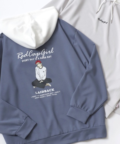 Red Cap Girl（レッドキャプガール）の「Red Cap Girl Cardboard Knit Sweat Hoodie/レッドキャップガール ダンボールニット バックプリント プルパーカー スウェット（パーカー・メンズ・ブラック/グレー/ブルー/ホワイト/グレー系その他/ブラック系その他/ブルー系その他/ホワイト系その他・M/L）」の7枚目の写真