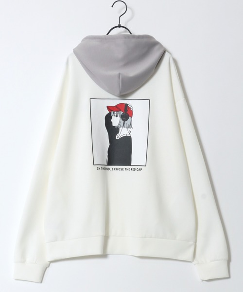 Red Cap Girl（レッドキャプガール）の「Red Cap Girl Cardboard Knit Sweat Hoodie/レッドキャップガール ダンボールニット バックプリント プルパーカー スウェット（パーカー・メンズ・ブラック/グレー/ブルー/ホワイト/グレー系その他/ブラック系その他/ブルー系その他/ホワイト系その他・M/L）」の19枚目の写真