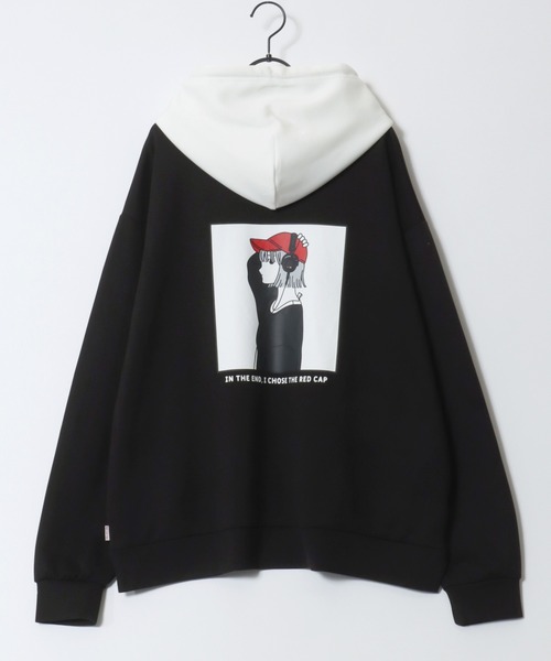Red Cap Girl（レッドキャプガール）の「Red Cap Girl Cardboard Knit Sweat Hoodie/レッドキャップガール ダンボールニット バックプリント プルパーカー スウェット（パーカー・メンズ・ブラック/グレー/ブルー/ホワイト/グレー系その他/ブラック系その他/ブルー系その他/ホワイト系その他・M/L）」の21枚目の写真