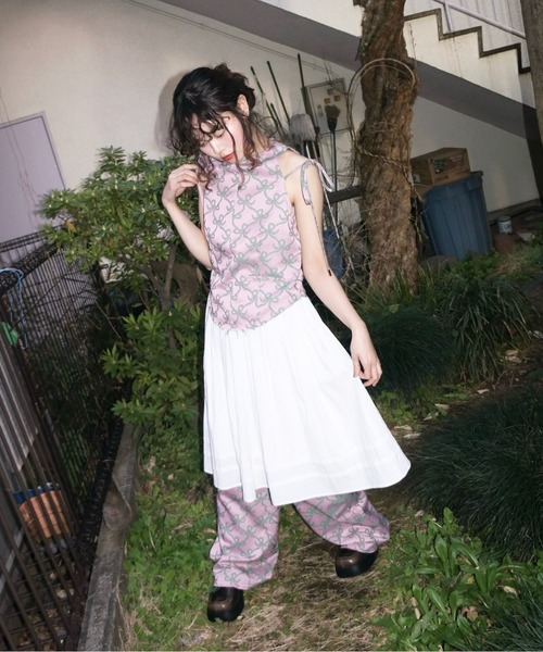 本物の side ribbon サイドリボンワイドパンツ（その他パンツ / PT wide パンツ