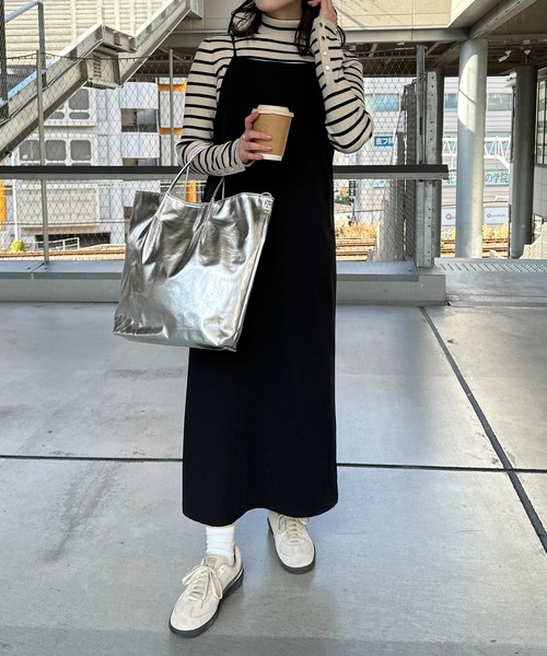 DISCOAT（ディスコート）の「【大容量】2WAYタックビッグトート（トートバッグ・レディース・ブラック/シルバー/シャンパン・FREE）」の15枚目の写真