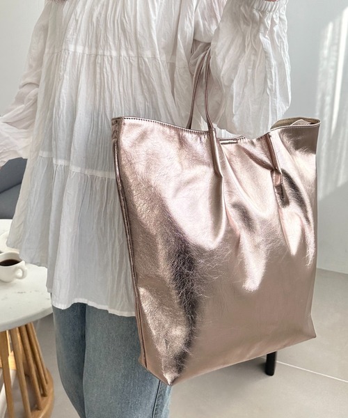 DISCOAT（ディスコート）の「【大容量】2WAYタックビッグトート（トートバッグ・レディース・ブラック/シルバー/シャンパン・FREE）」の20枚目の写真