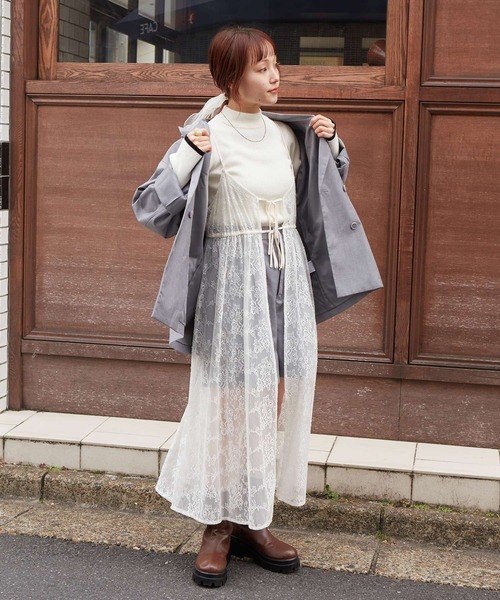 w closet（ダブルクローゼット）の「【2WAY】レースキャミワンピース