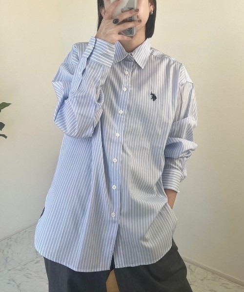 U.S POLO ASSN 五分袖ロングシャツ ストライプ ワンポイント LL 楽天市場】【SALE 4399円→3999円】別注USPOLO ワンポイントBIG