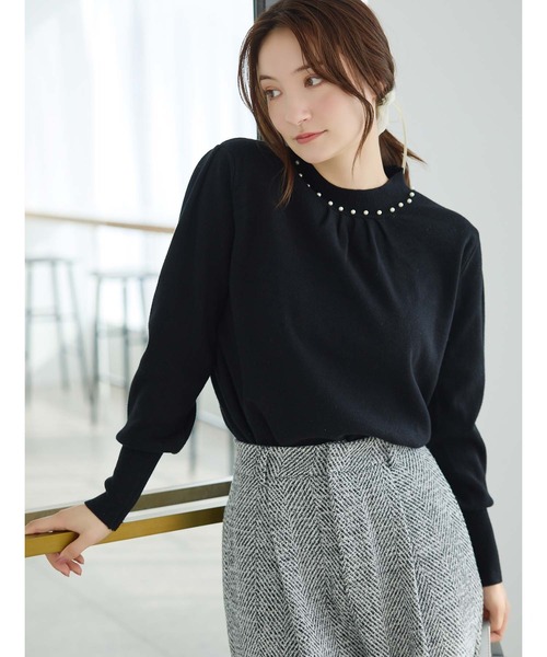 パールデザインニットプルオーバー（ニット/セーター）｜fifth（フィフス）