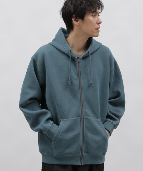 LAKOLE（ラコレ）の「ピグメントダンボールパーカー / 991913（パーカー・メンズ・グリーン/チャコール/イエロー/グレー・LARGE/MEDIUM）」の4枚目の写真