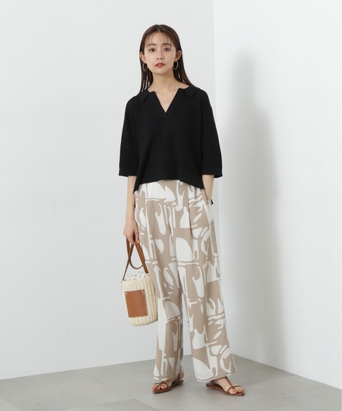 N.（N. Natural Beauty Basic）（エヌエヌナチュラルビューティーベーシック）の「◆アートプリントイージーパンツ（その他パンツ・レディース・ベージュ系その他/ブラック系その他・MEDIUM）」の22枚目の写真