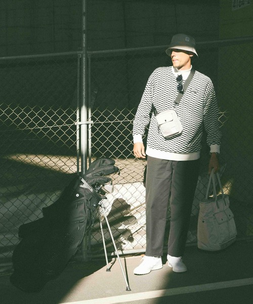【新品】nano universe GOLF/ナイロンクロス1タックパンツ　L NANO universe（ナノユニバース）の「nano universe GOLF