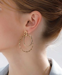 JewCas（ジュアキャス）の「JewCas Spiralリング クロス ピアス [JC4630]（ピアス（両耳用））」