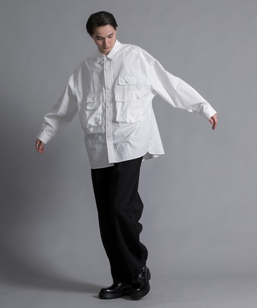aimoha(アイモハ)の「【aimoha neo】 MULTI POCKET SHIRT(シャツ/ブラウス・メンズ・ブラック/ホワイト・MEDIUM/LARGE/X-LARGE/XX-LARGE)」の5枚目の写真