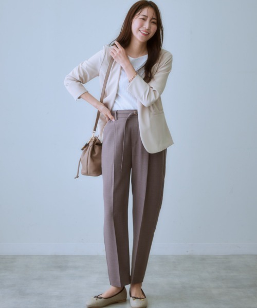 7days Life Styling(セブンデイズライフスタイリング)の「【ひんやり接触冷感】パフ袖ボートネックリブニット(UVカット・毛玉防止)(ニット/セーター・レディース・ラベンダー/グリーン/オフホワイト/ブラック/ブルーグレー/杢グレー/ベージュ・M/S/L/LL)」の17枚目の写真