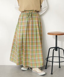 CRAFT STANDARD BOUTIQUE | チェックギャザーロングスカート(スカート)