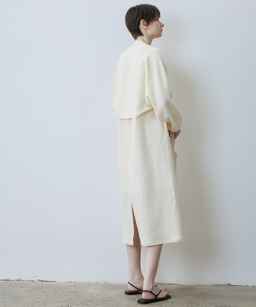 tageechita（タジチタ）の「【tageechita】テクスチャー素材 ホルターネック Aラインワンピース（ワンピース・レディース・ブラック/アイボリー・M/S/L）」の14枚目の写真