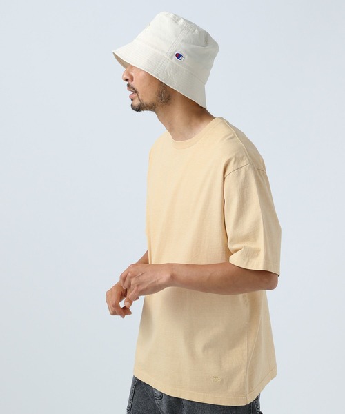 BAYFLOW（ベイフロー）の「[何枚あっても使える]ピグメント半袖Tシャツ（Tシャツ/カットソー・メンズ・オフホワイト/ブルー/チャコール/ピンク/オリーブ/ネイビー/イエロー・MEDIUM/LARGE）」の6枚目の写真