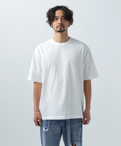 BAYFLOW（ベイフロー）の「[何枚あっても使える]ピグメント半袖Tシャツ（Tシャツ/カットソー・メンズ・オフホワイト/ブルー/チャコール/ピンク/オリーブ/ネイビー/イエロー・MEDIUM/LARGE）」の17枚目の写真